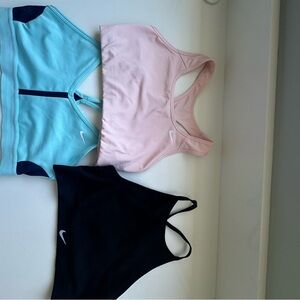 Nike Sports Bra Trio - Teal, Light Pink, Black